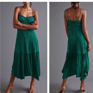 Anthropologie Ruched Slip Dress Size 4